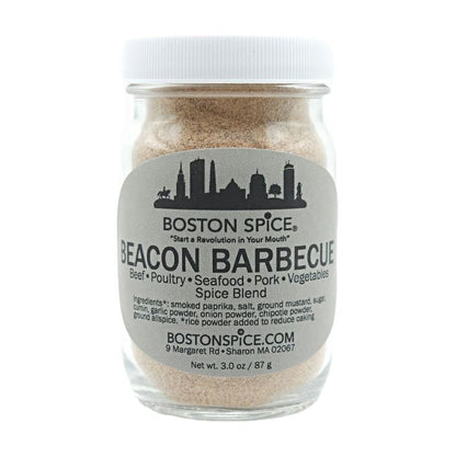 Smoky BBQ seasoning by Boston Spice for beef, pork, poultry, seafood, and vegetables