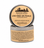 Boston Spice Live Free or Pickle pickling spice blend in reusable metal tin