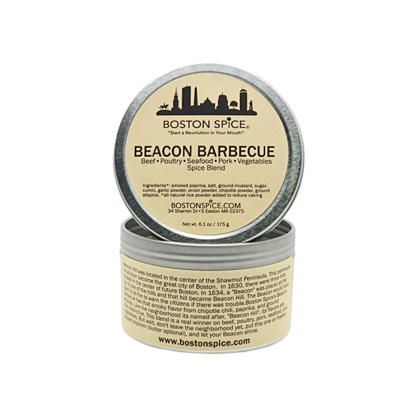 Smoky BBQ seasoning by Boston Spice for beef, pork, poultry, seafood, and vegetables
