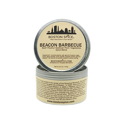 Smoky BBQ seasoning by Boston Spice for beef, pork, poultry, seafood, and vegetables