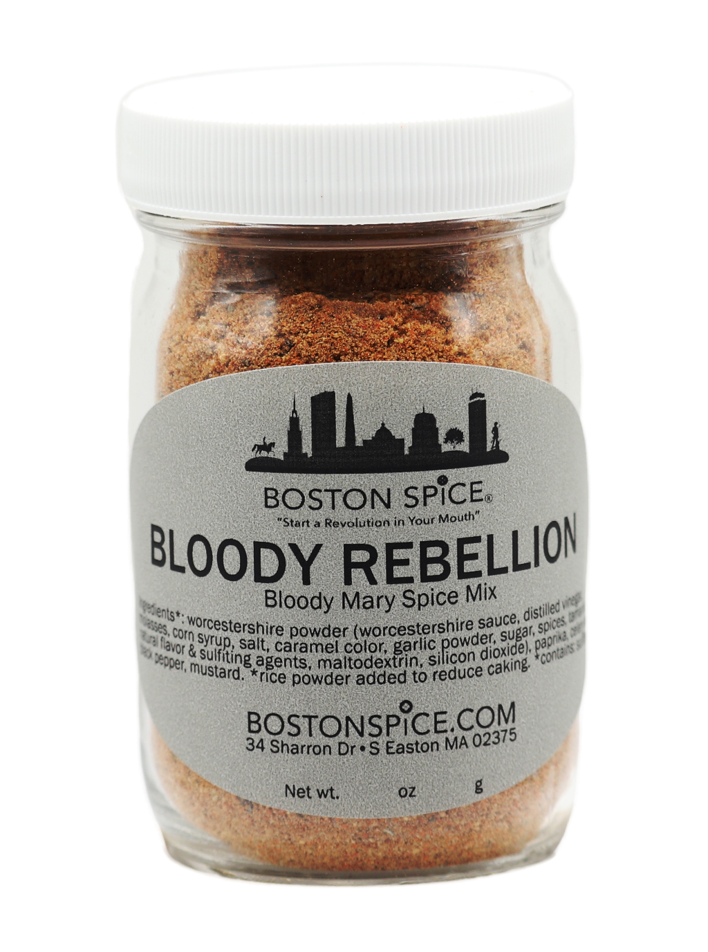 Bloody Mary seasoning mix by Boston Spice for cocktails and virgin Bloody Mary drinks