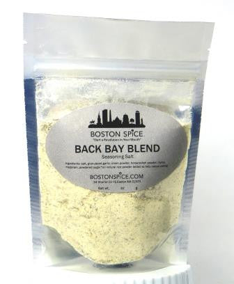 Seasoned salt by Boston Spice for eggs, steak, fries, seafood, and vegetables