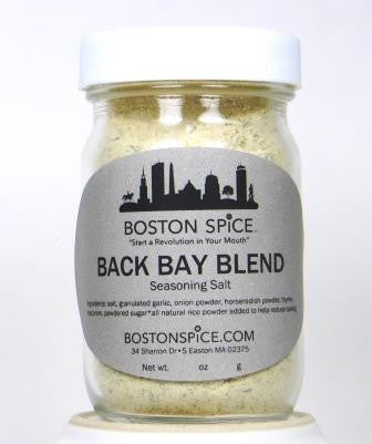 Seasoned salt by Boston Spice for eggs, steak, fries, seafood, and vegetables