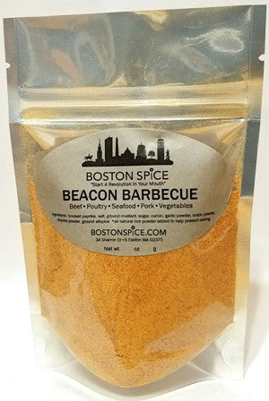 Smoky BBQ seasoning by Boston Spice for beef, pork, poultry, seafood, and vegetables