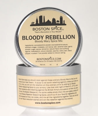 Bloody Mary seasoning mix by Boston Spice for cocktails and virgin Bloody Mary drinks